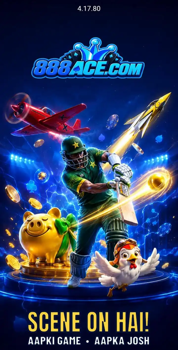 888 Ace Game APK splash screen showing version 4.17.80